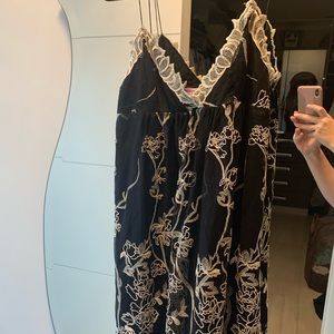 Vivienne Tam Dress Black with White Lace Size S